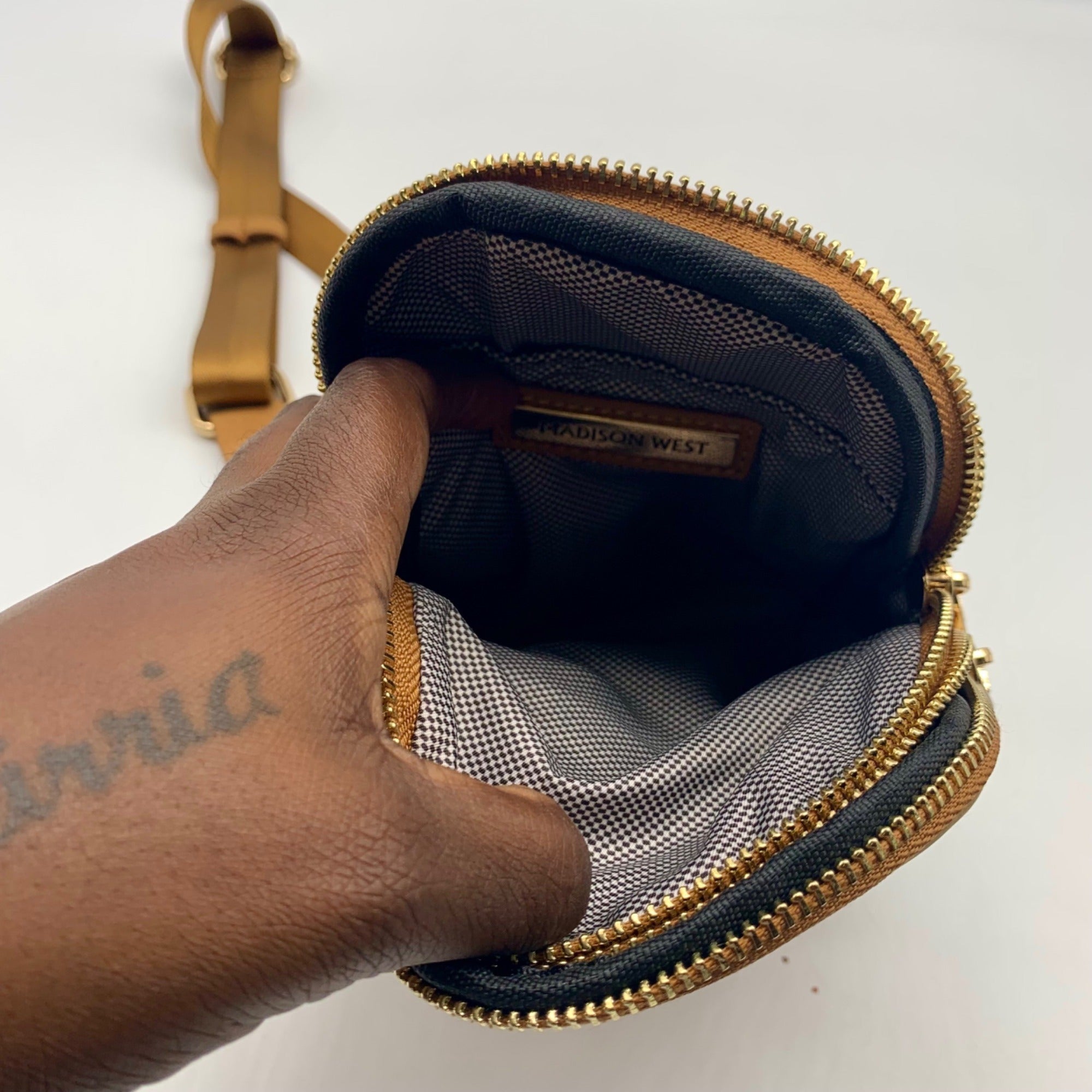 Madison West Brown Crossbody Bag
