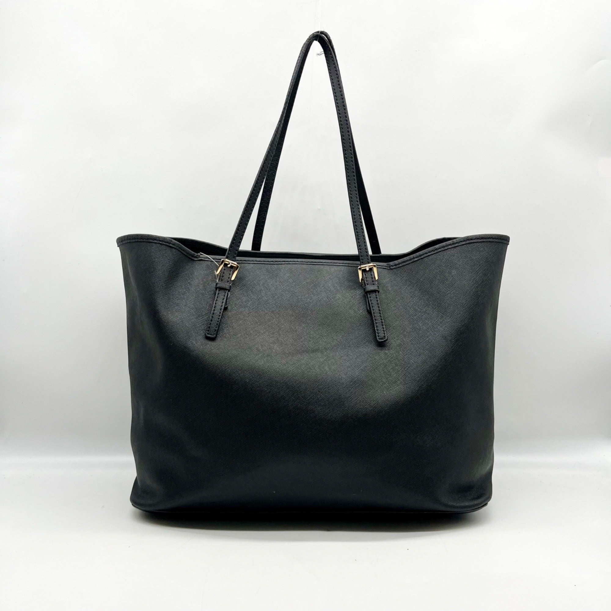 Michael Kors Black Saffiano Leather Jet Set Tote