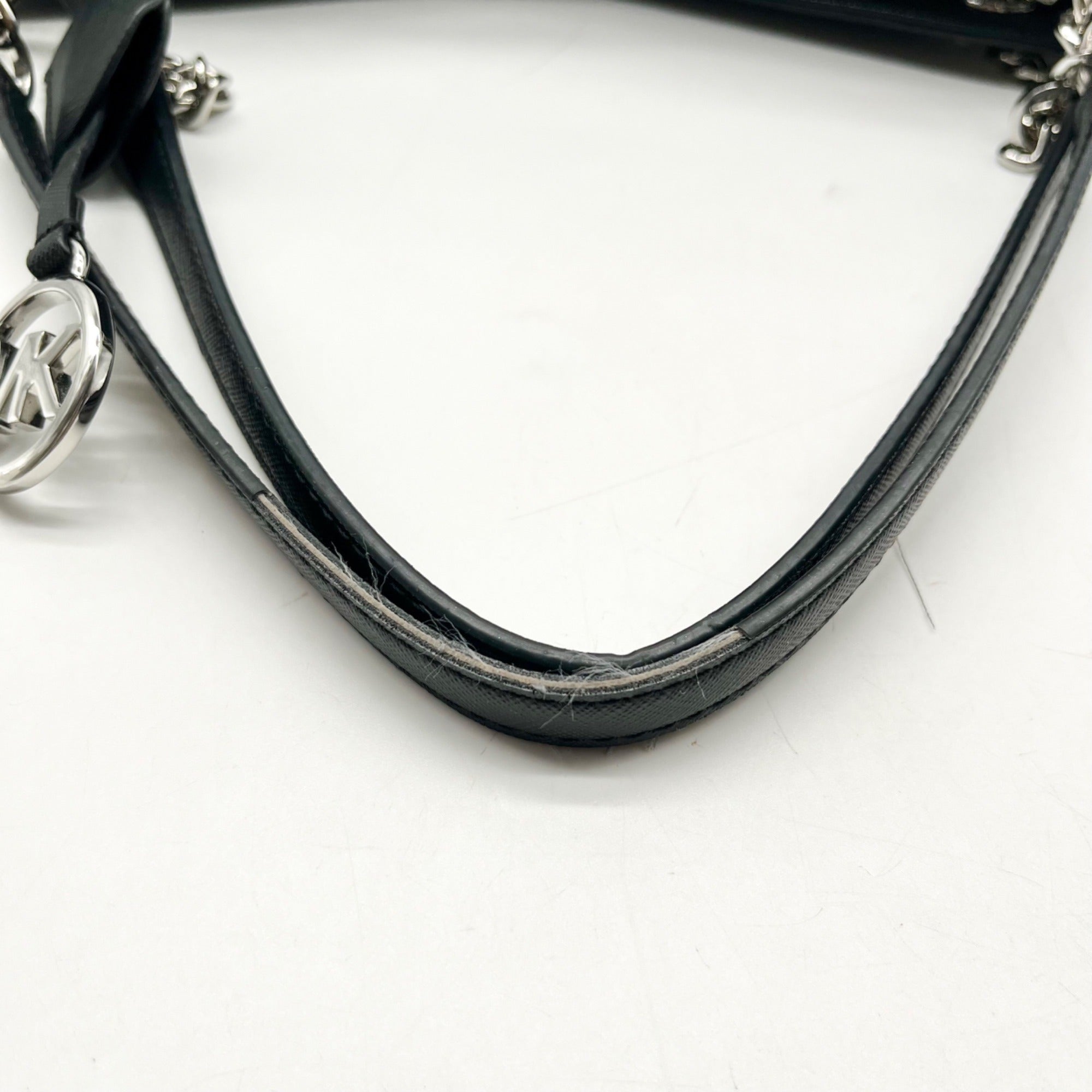 Michael Kors Black Saffiano Leather Jet Set Tote