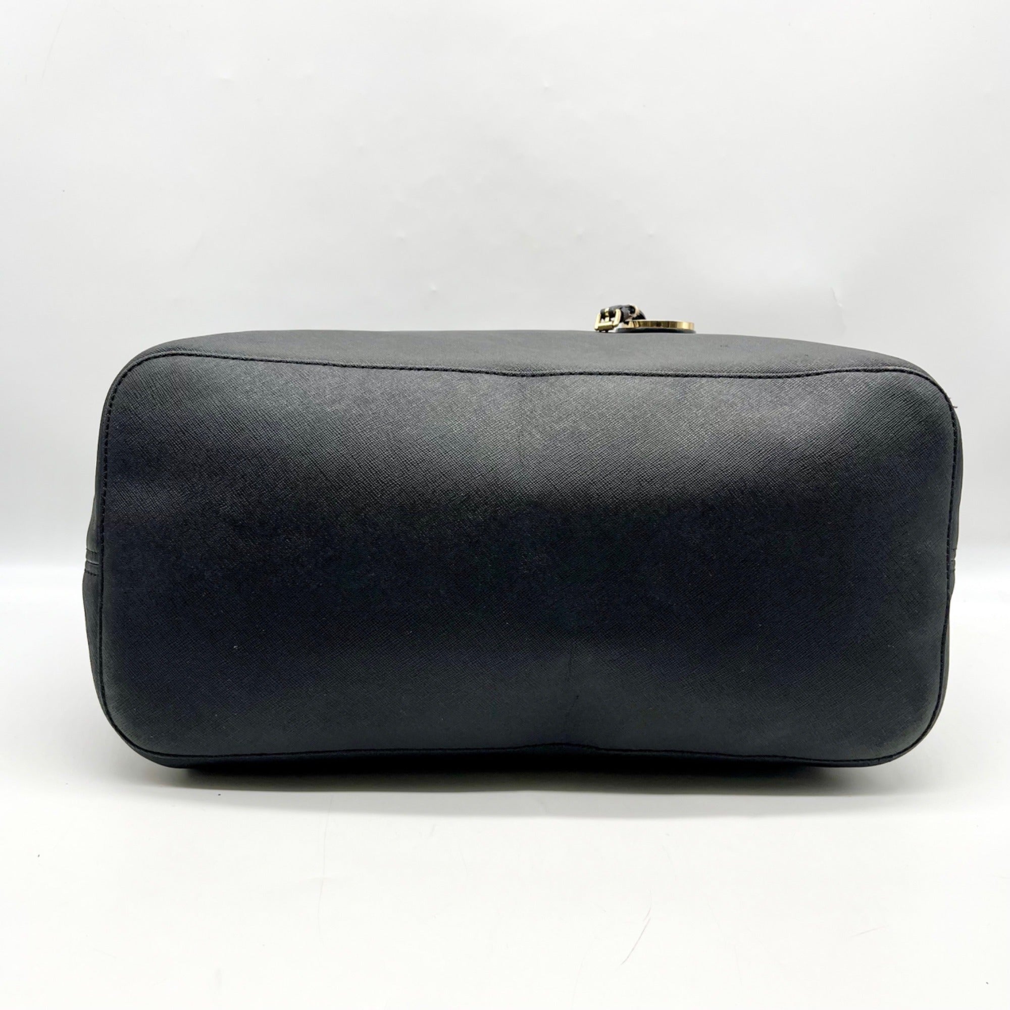 Michael Kors Black Saffiano Leather Jet Set Tote