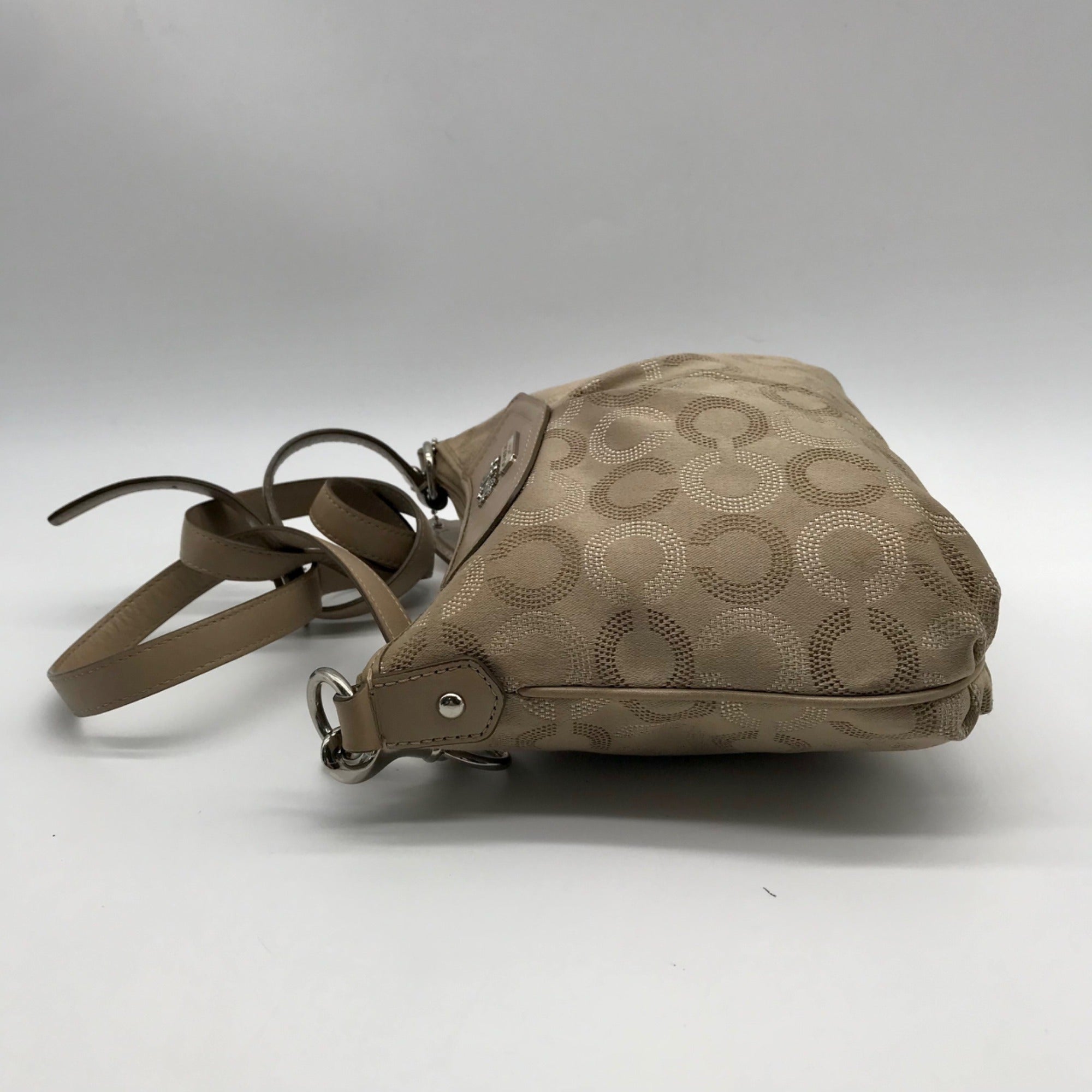 Coach Beige Madison Optical Art Crossbody Bag