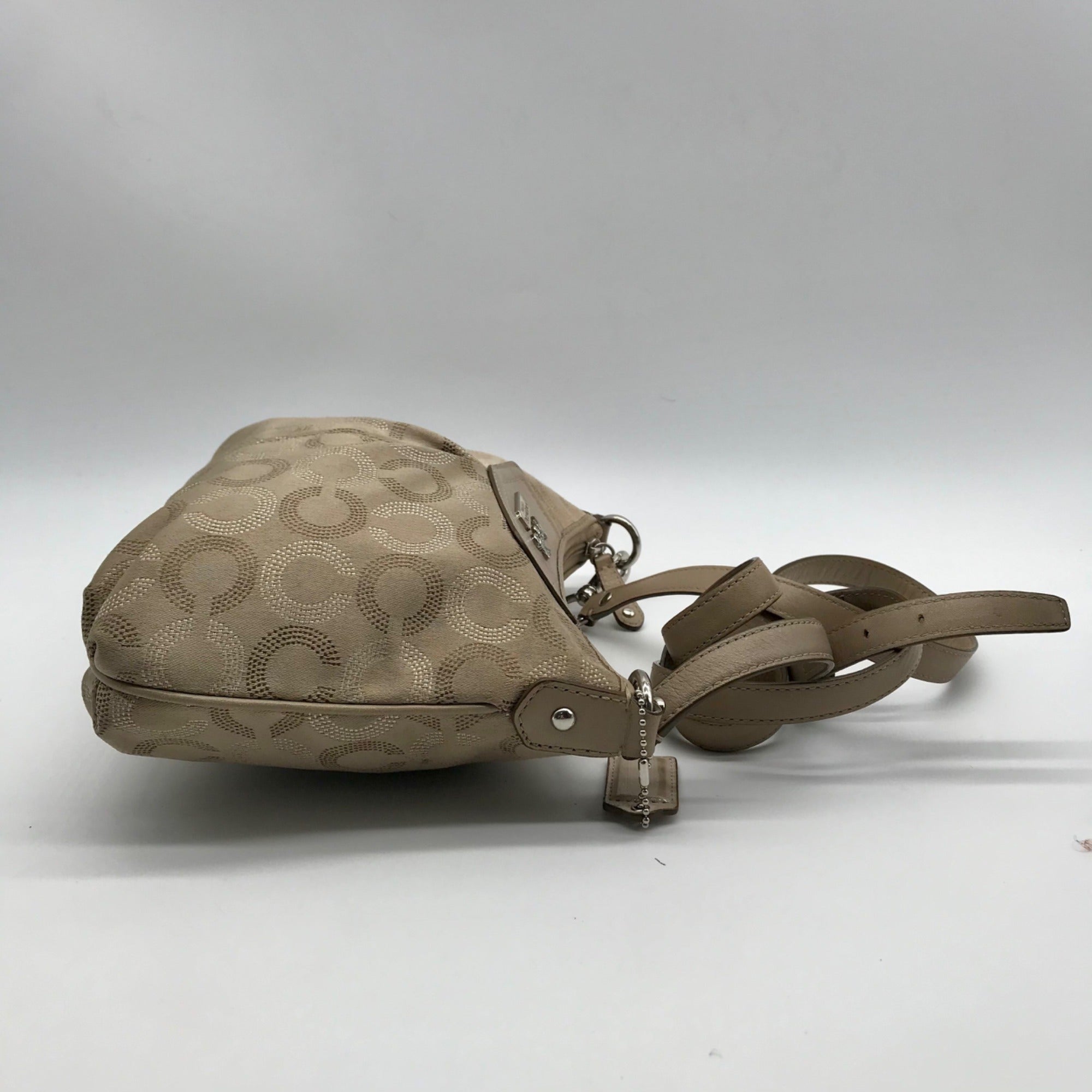 Coach Beige Madison Optical Art Crossbody Bag
