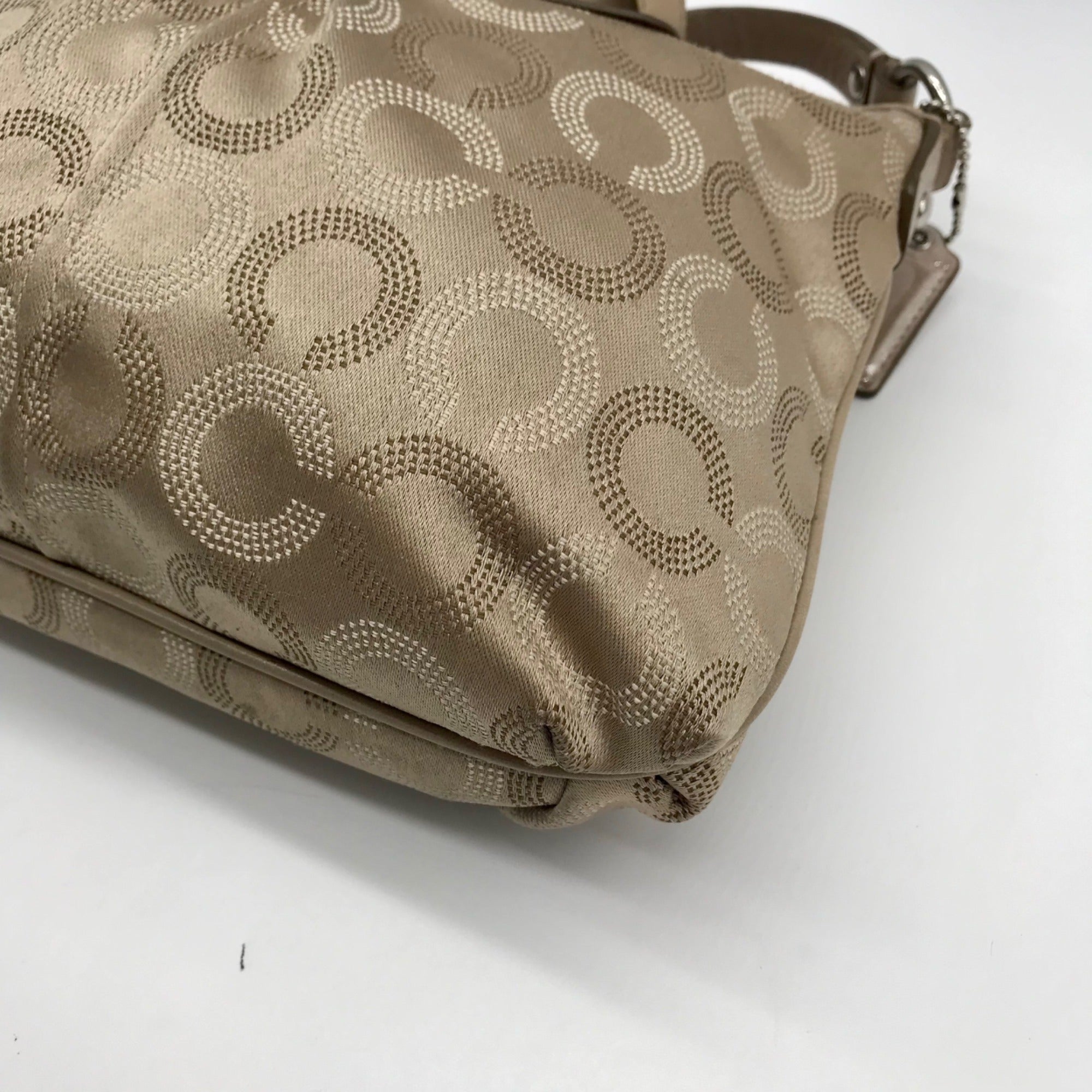 Coach Beige Madison Optical Art Crossbody Bag