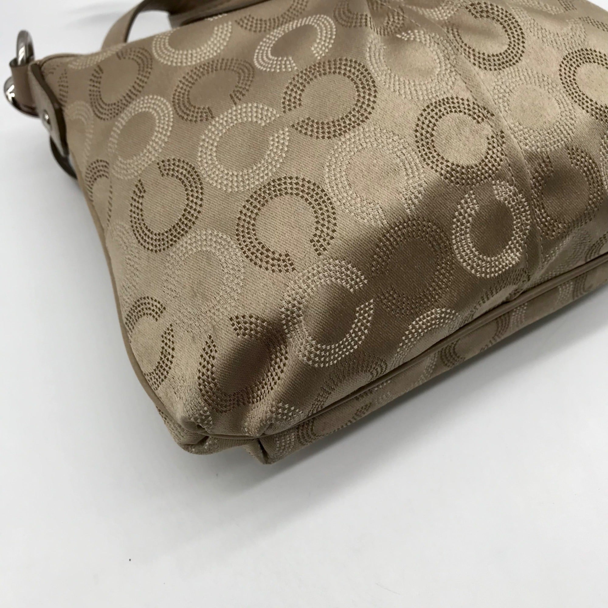 Coach Beige Madison Optical Art Crossbody Bag