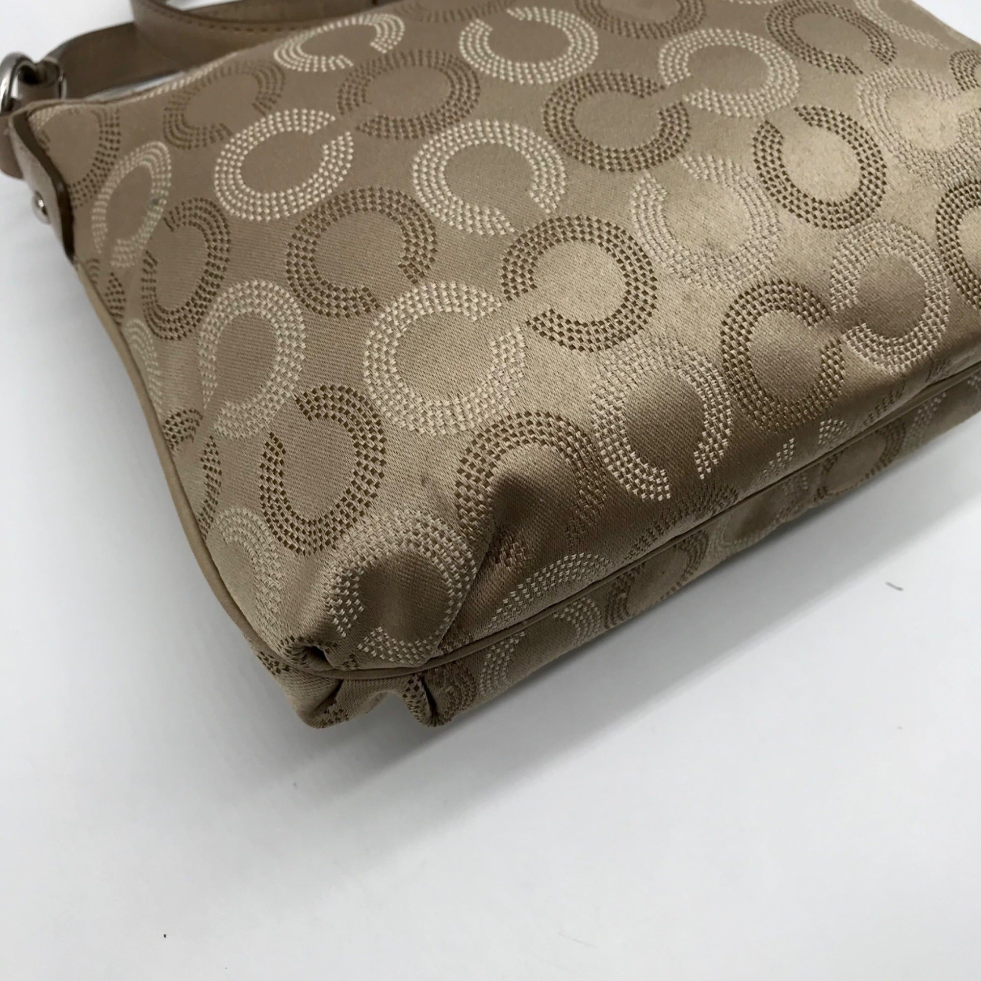 Coach Beige Madison Optical Art Crossbody Bag