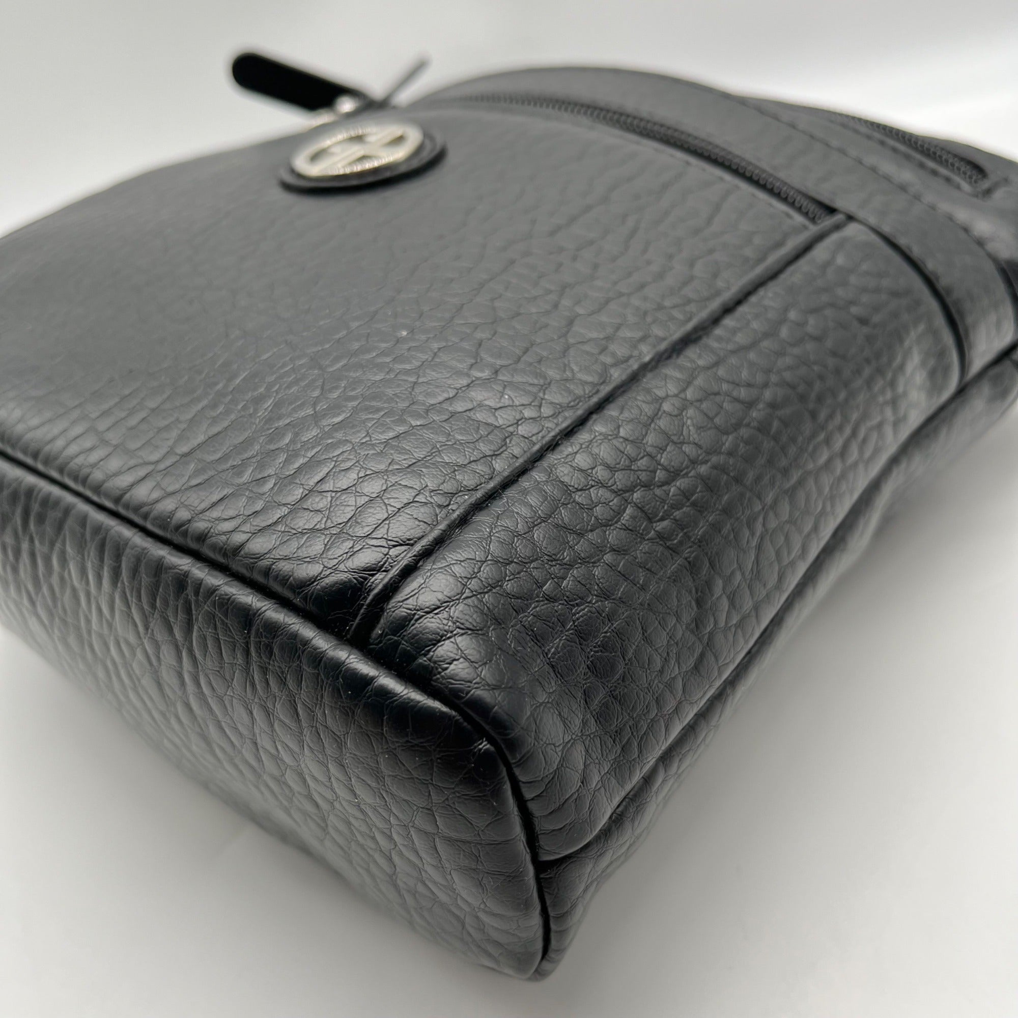 Giani Bernini Black Three Pocket Crossbody Bag