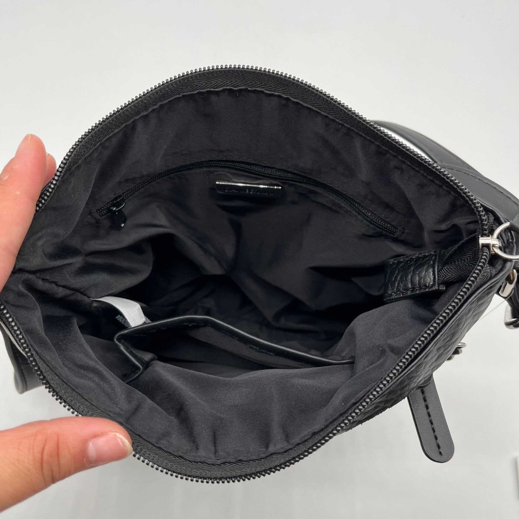 Giani Bernini Black Three Pocket Crossbody Bag