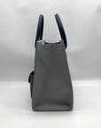 Like Dreams Navy Veda Two-Tone Buckle Medium Satchel Bag