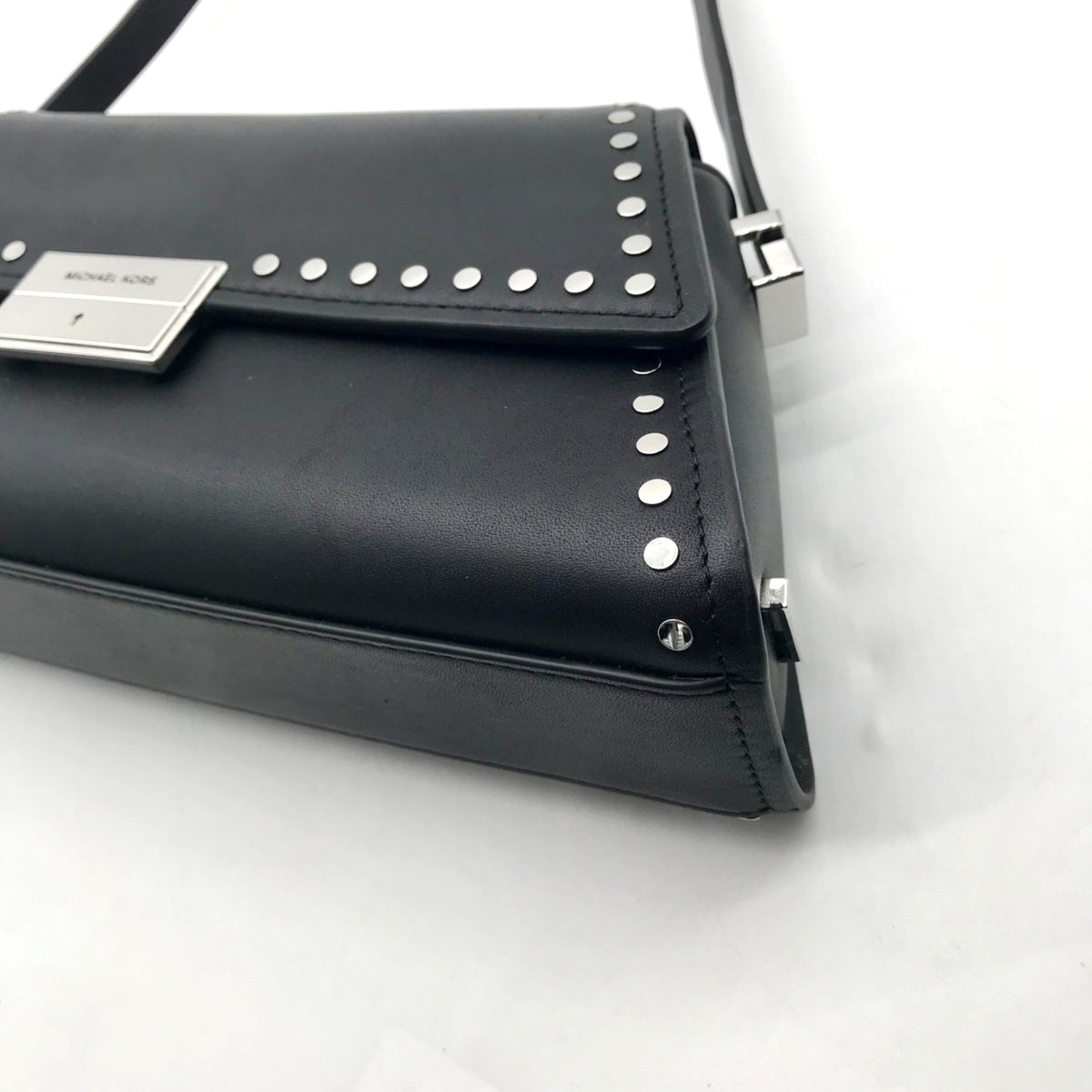 Michael Kors Black Leather Ludlow Convertible Shoulder Bag