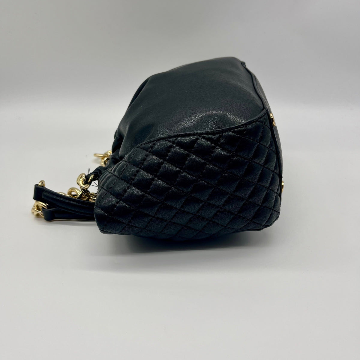 I.N.C. International Concepts Black Faux Leather Kemah Chain Medium Satchel