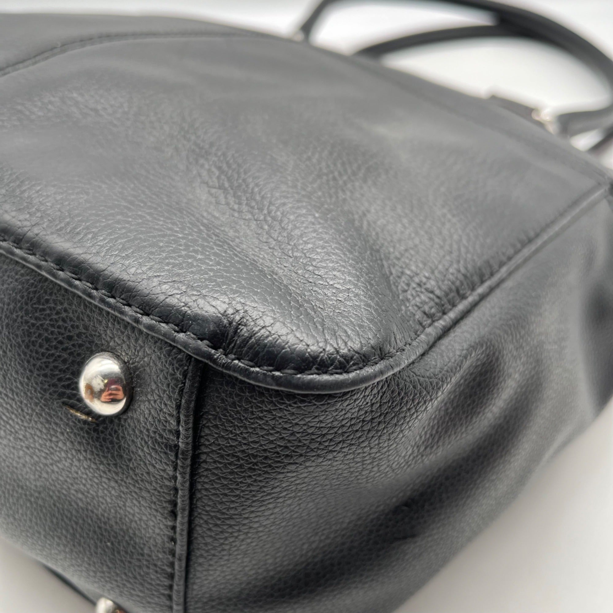 Tignanello Black Leather Shoulder Bag