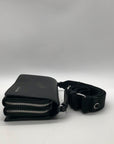 Calvin Klein Black Pebbled Faux Leather Wallet Crossbody & Coin Pouch