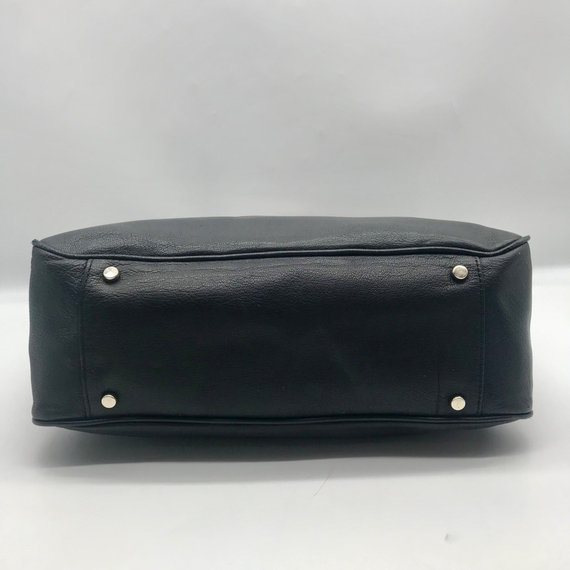 Kate Spade Black Pebbled Leather Primrose Hill Goldie Satchel Bag