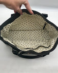 Kate Spade Black Pebbled Leather Primrose Hill Goldie Satchel Bag