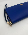 Tory Burch Royal Blue Robinson Continental Wallet