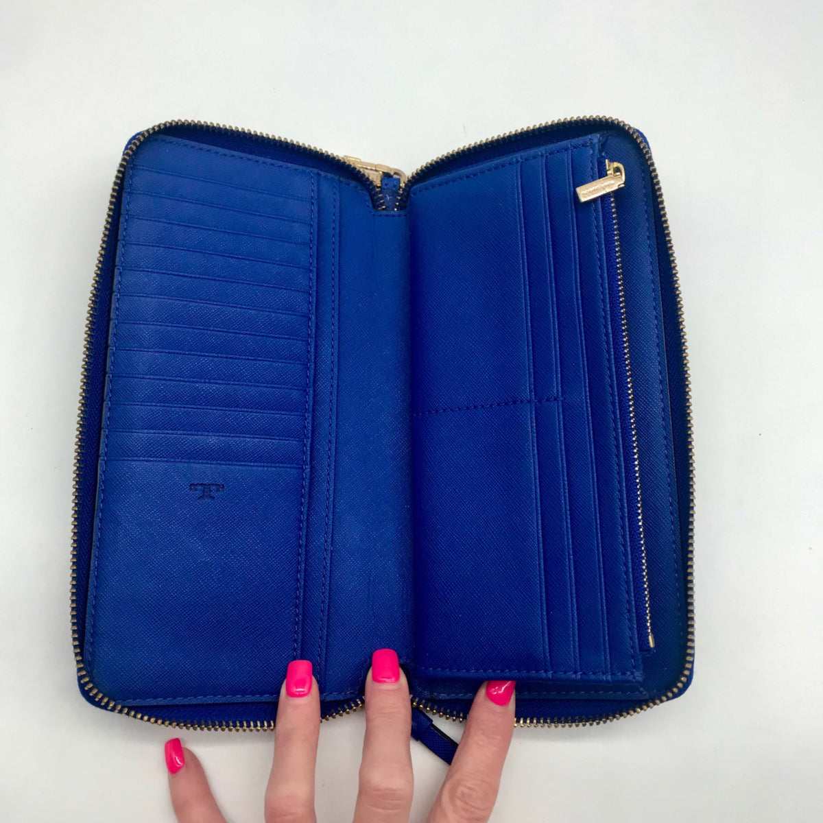 Tory Burch Royal Blue Robinson Continental Wallet
