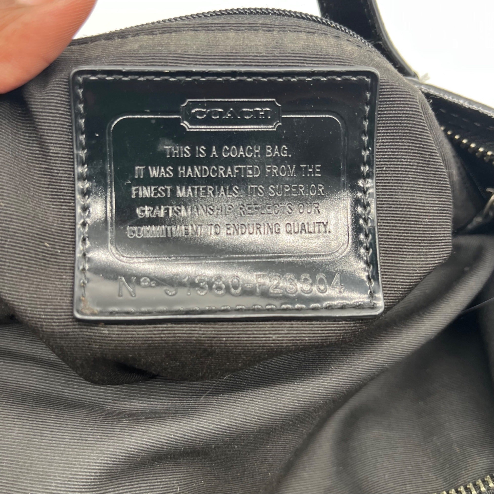 Coach Signature Stripe Fold over Tote Bag F23304
