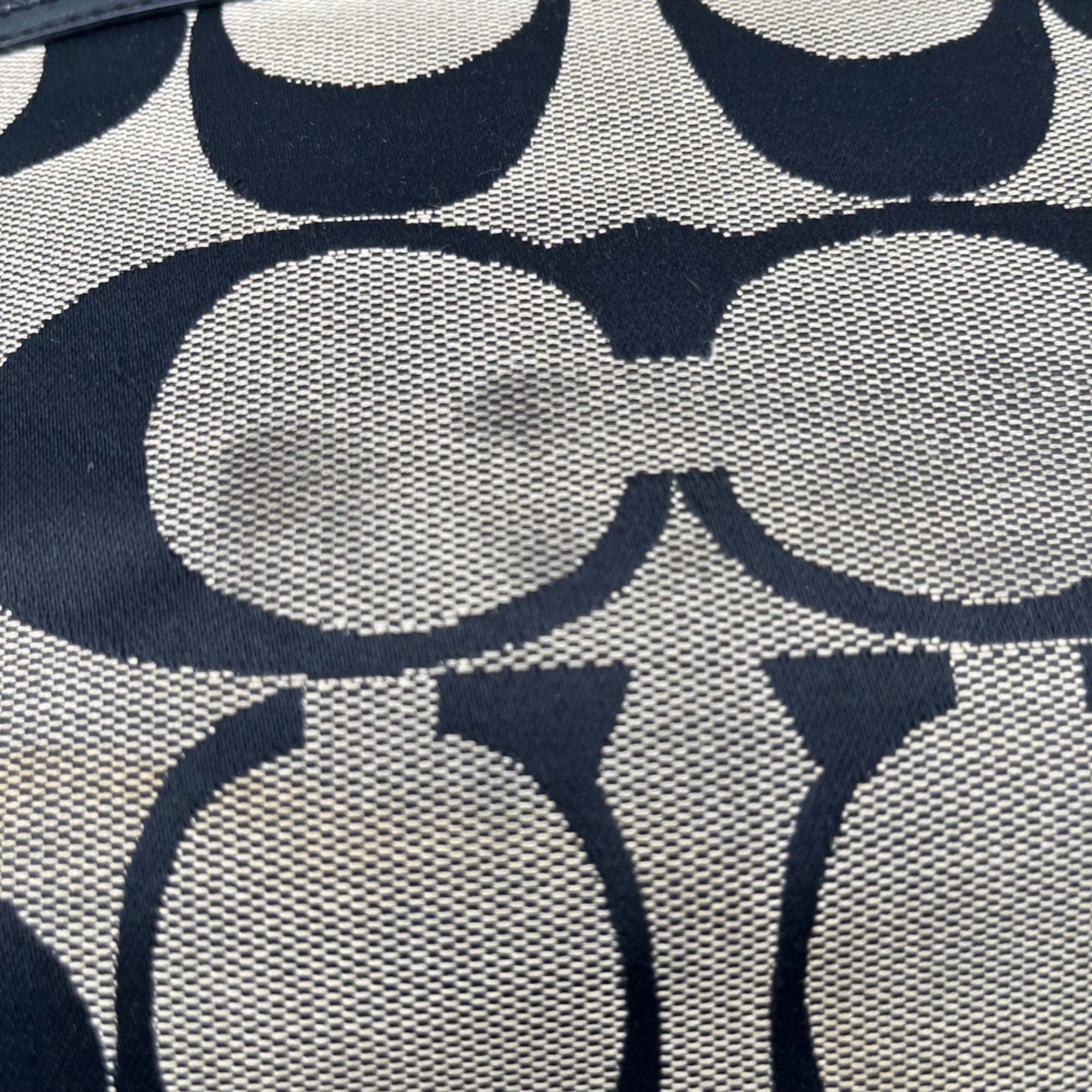 Coach Signature Stripe Fold over Tote Bag F23304