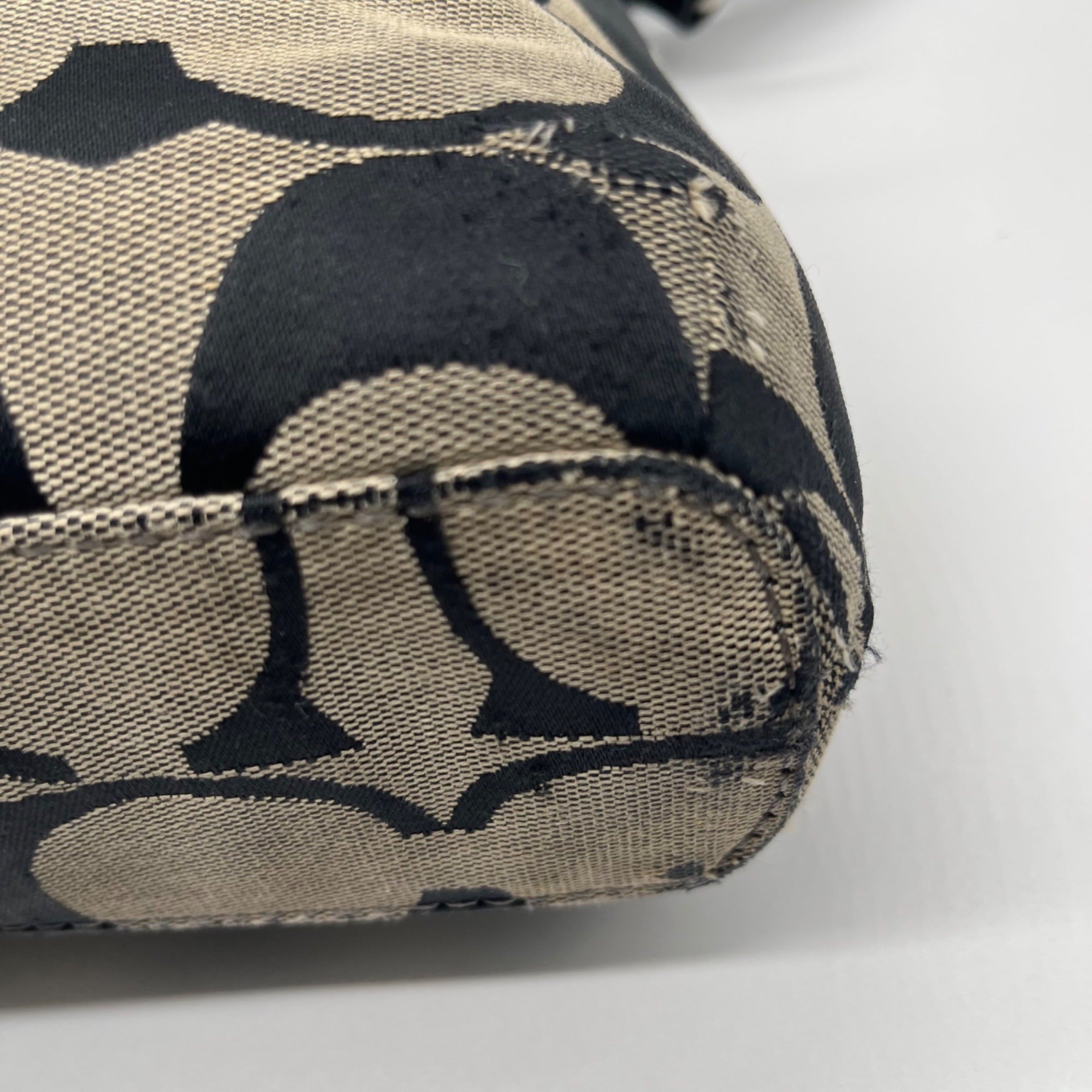 Coach Signature Stripe Fold over Tote Bag F23304