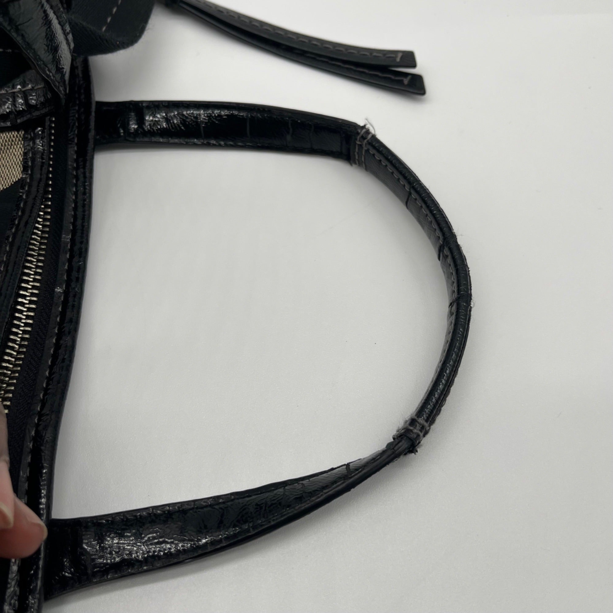 Coach Signature Stripe Fold over Tote Bag F23304
