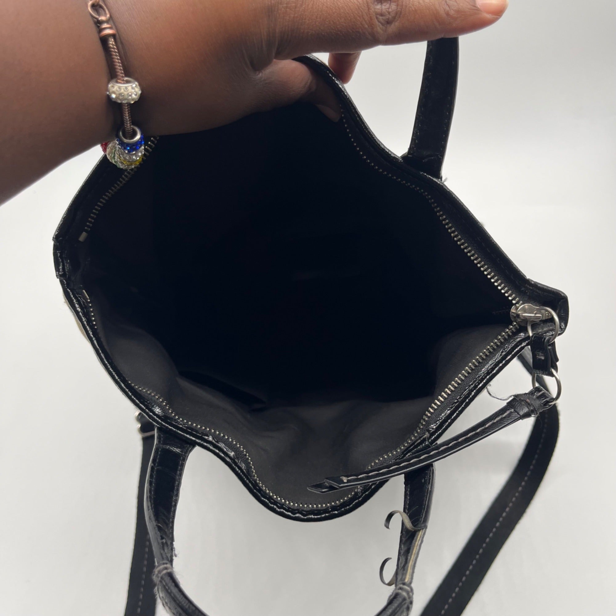 Coach Signature Stripe Fold over Tote Bag F23304
