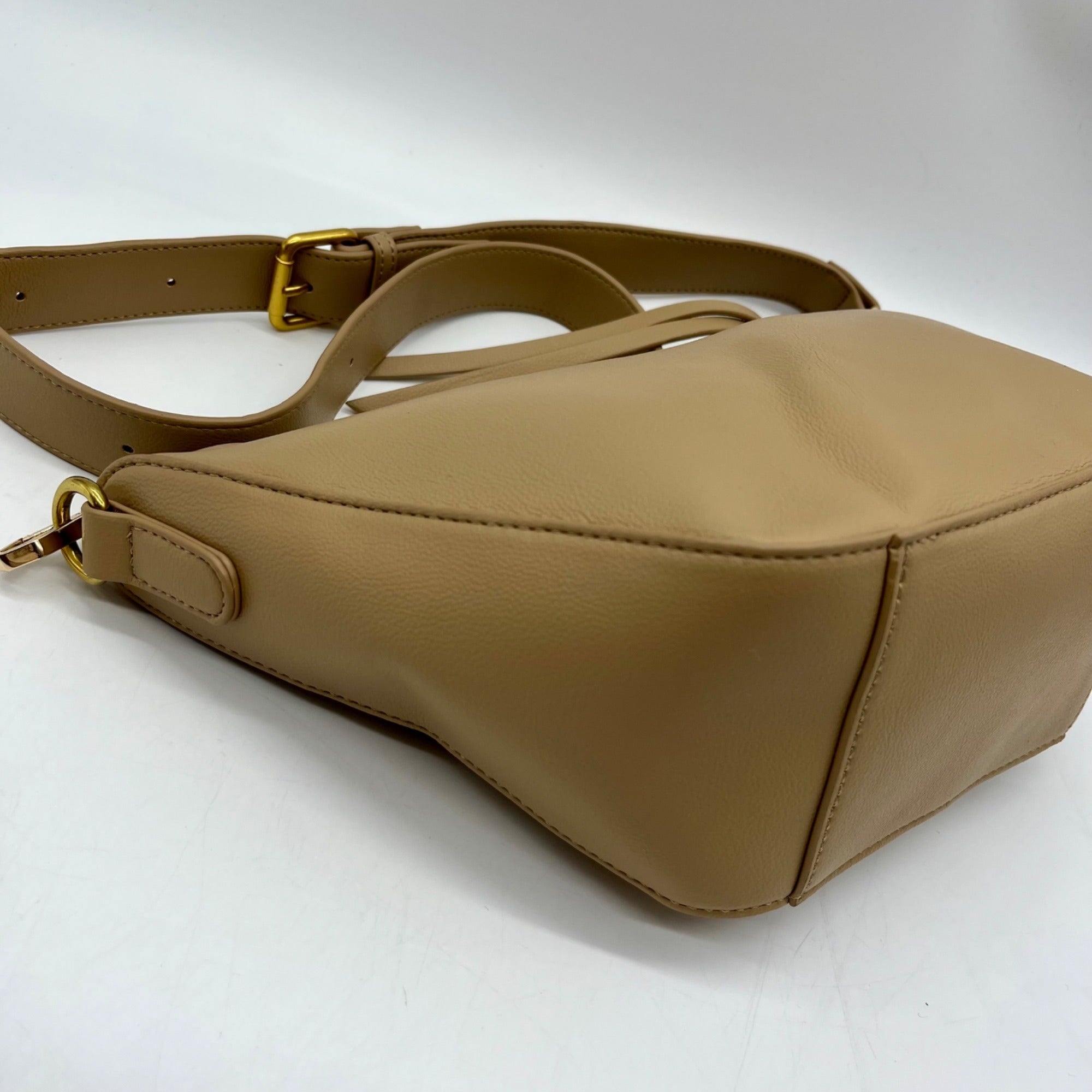 MMS Brown Leather Crossbody Bag