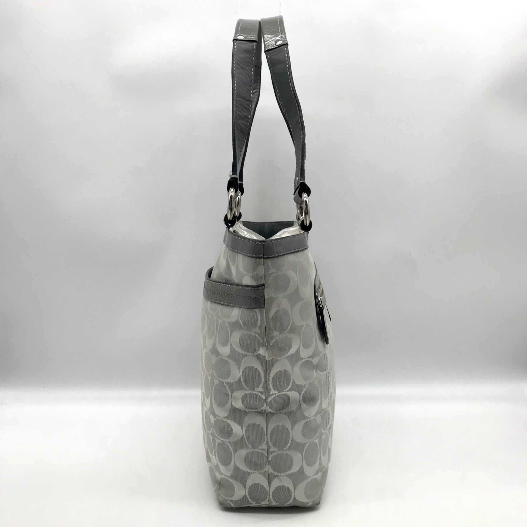 Coach Grey Signature Monogram Jacquard Penelope Lunch Tote F14693