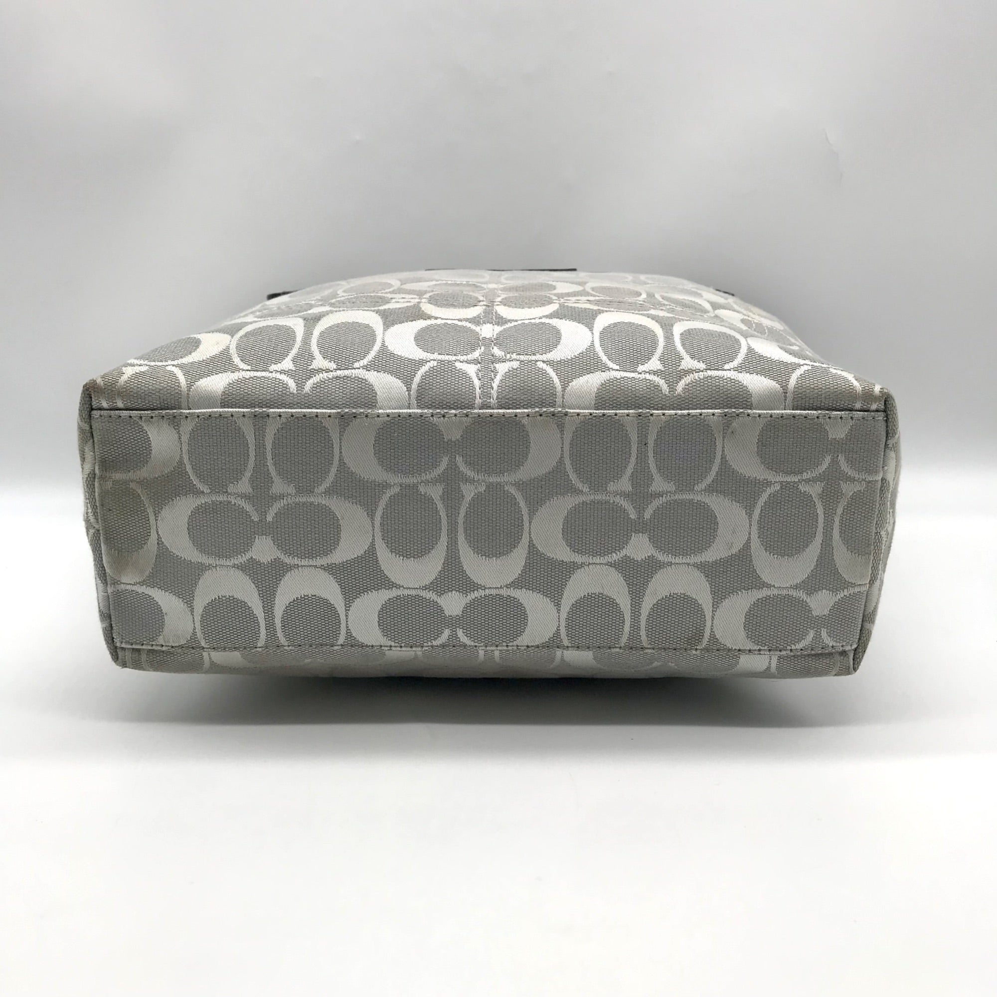 Coach Grey Signature Monogram Jacquard Penelope Lunch Tote F14693