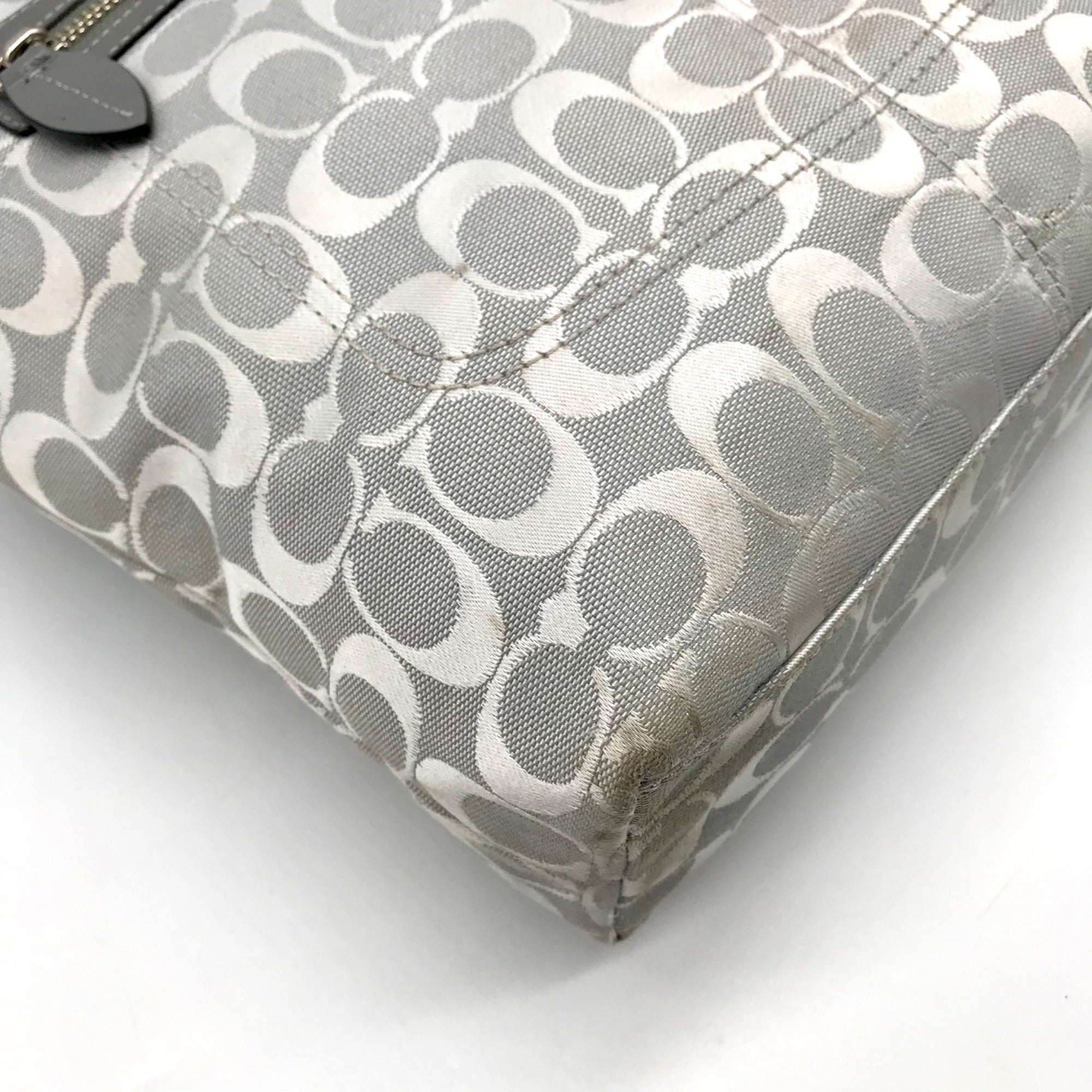 Coach Grey Signature Monogram Jacquard Penelope Lunch Tote F14693