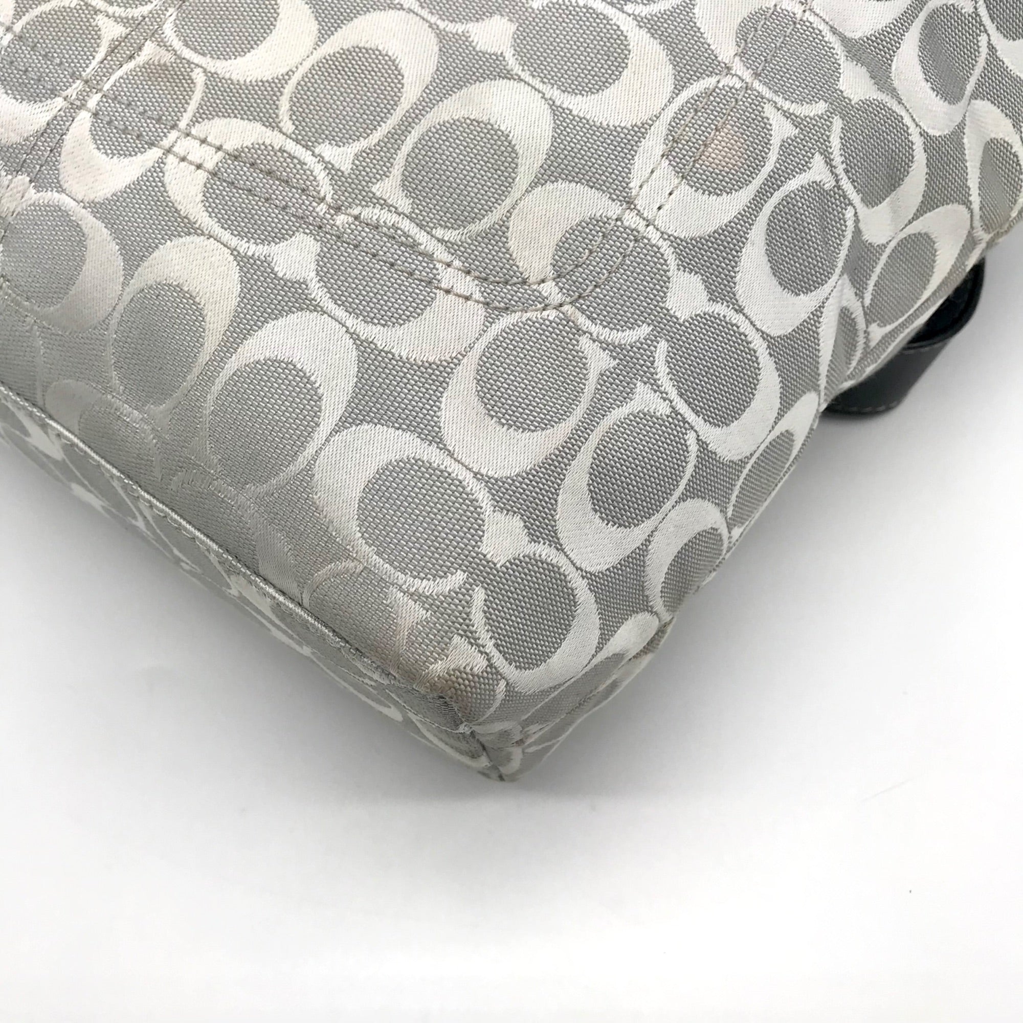 Coach Grey Signature Monogram Jacquard Penelope Lunch Tote F14693