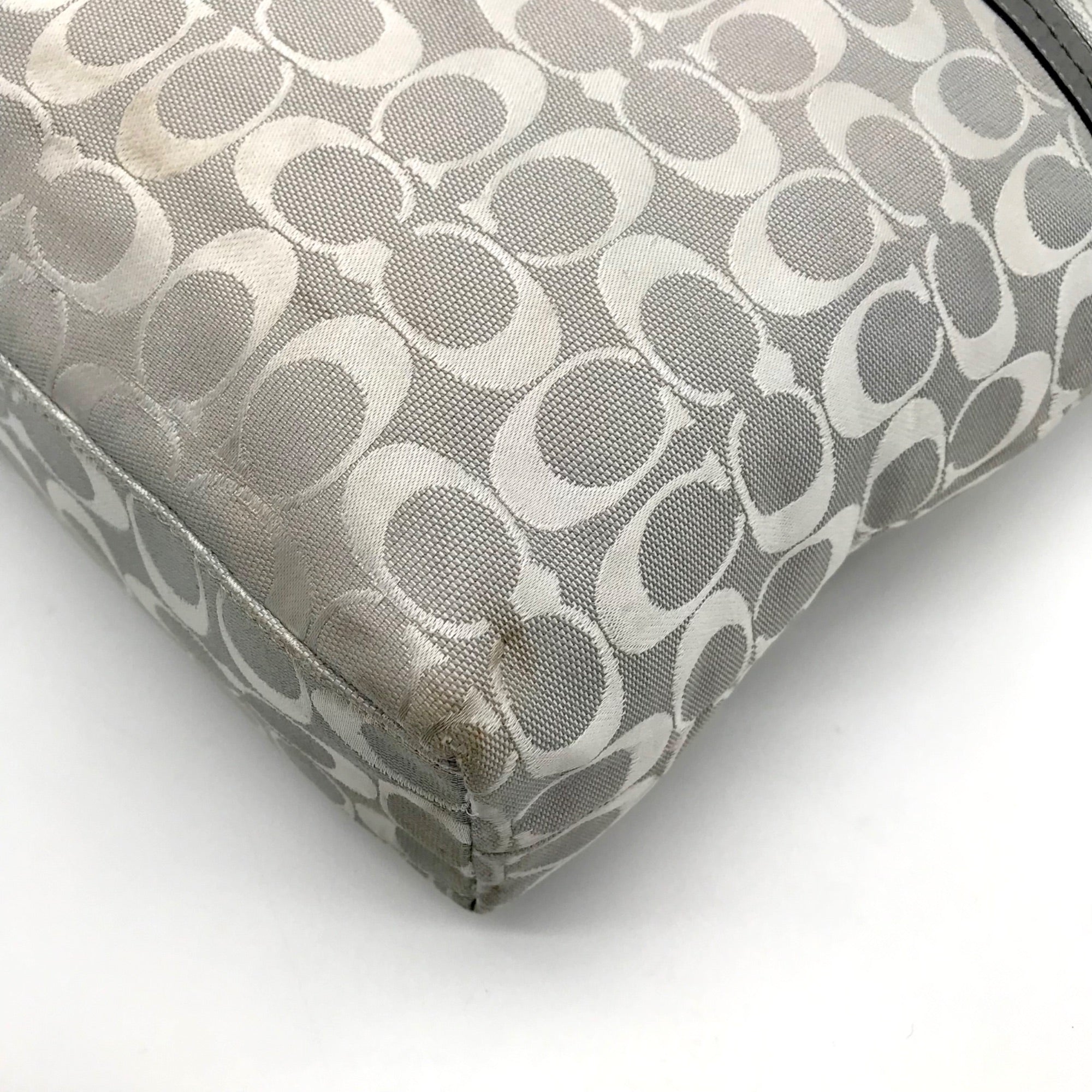 Coach Grey Signature Monogram Jacquard Penelope Lunch Tote F14693
