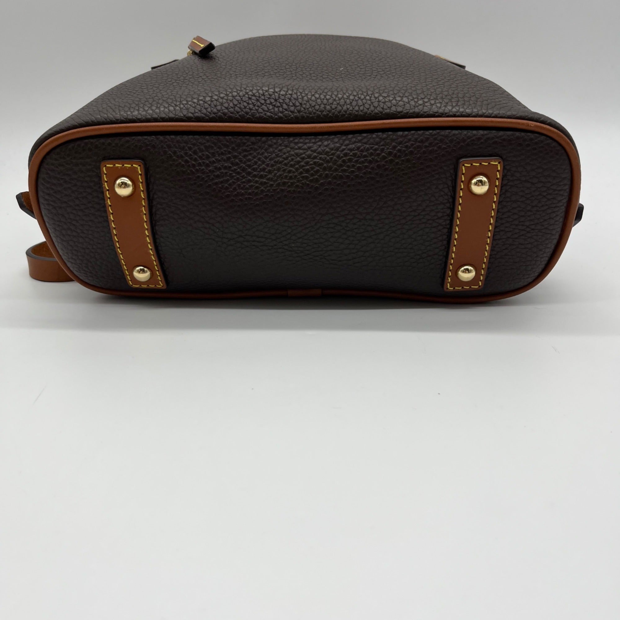 Dooney &amp; Bourke Deep Brown Pebbled Grain Leather Backpack