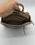 Dooney & Bourke Deep Brown Pebbled Grain Leather Backpack