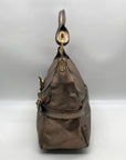 Jimmy Choo Metallic Bronze Leather Tulita Hobo Bag