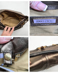 Jimmy Choo Metallic Bronze Leather Tulita Hobo Bag