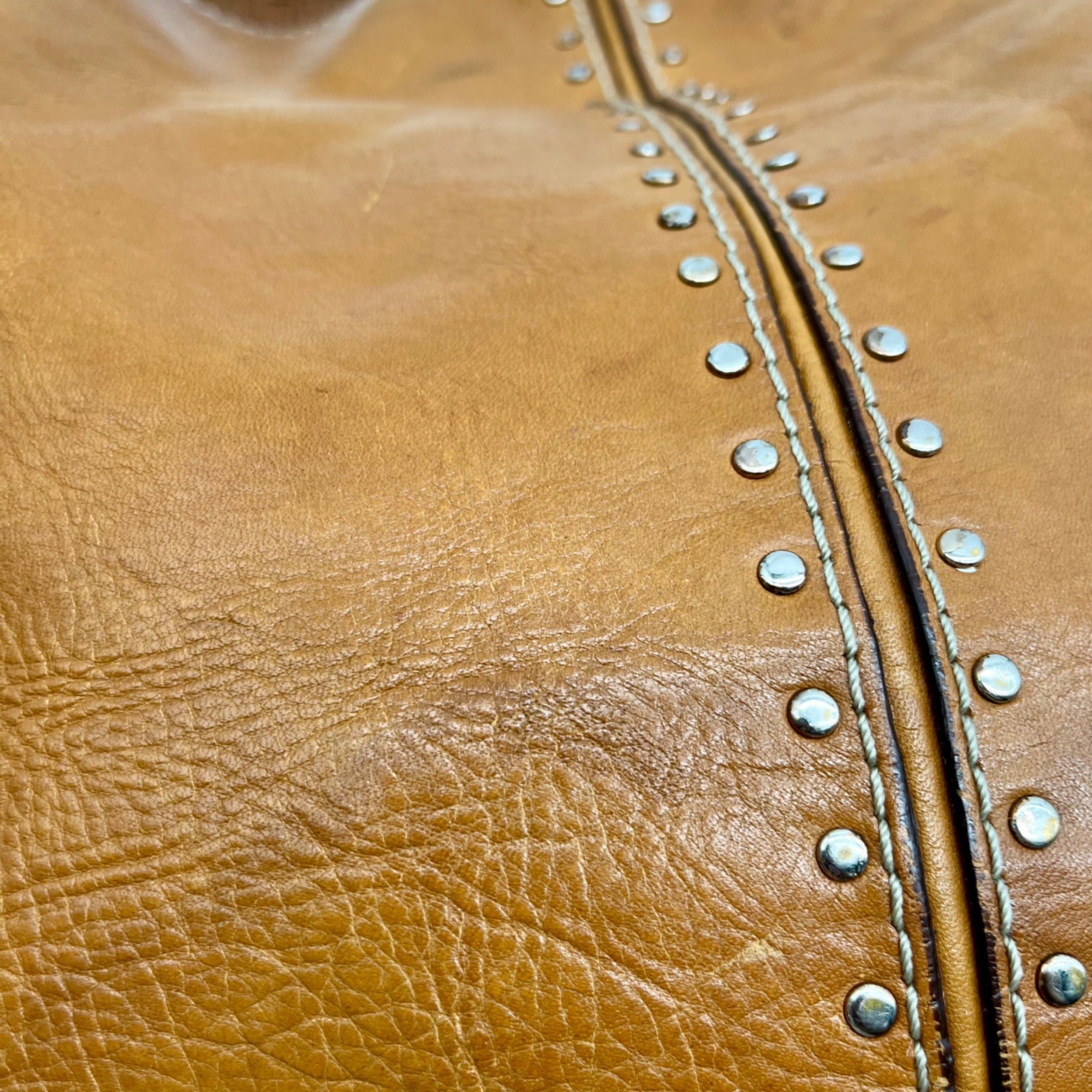 Michael Kors Brown Leather Astor Studded Hobo Shoulder Bag