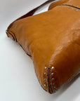 Michael Kors Brown Leather Astor Studded Hobo Shoulder Bag