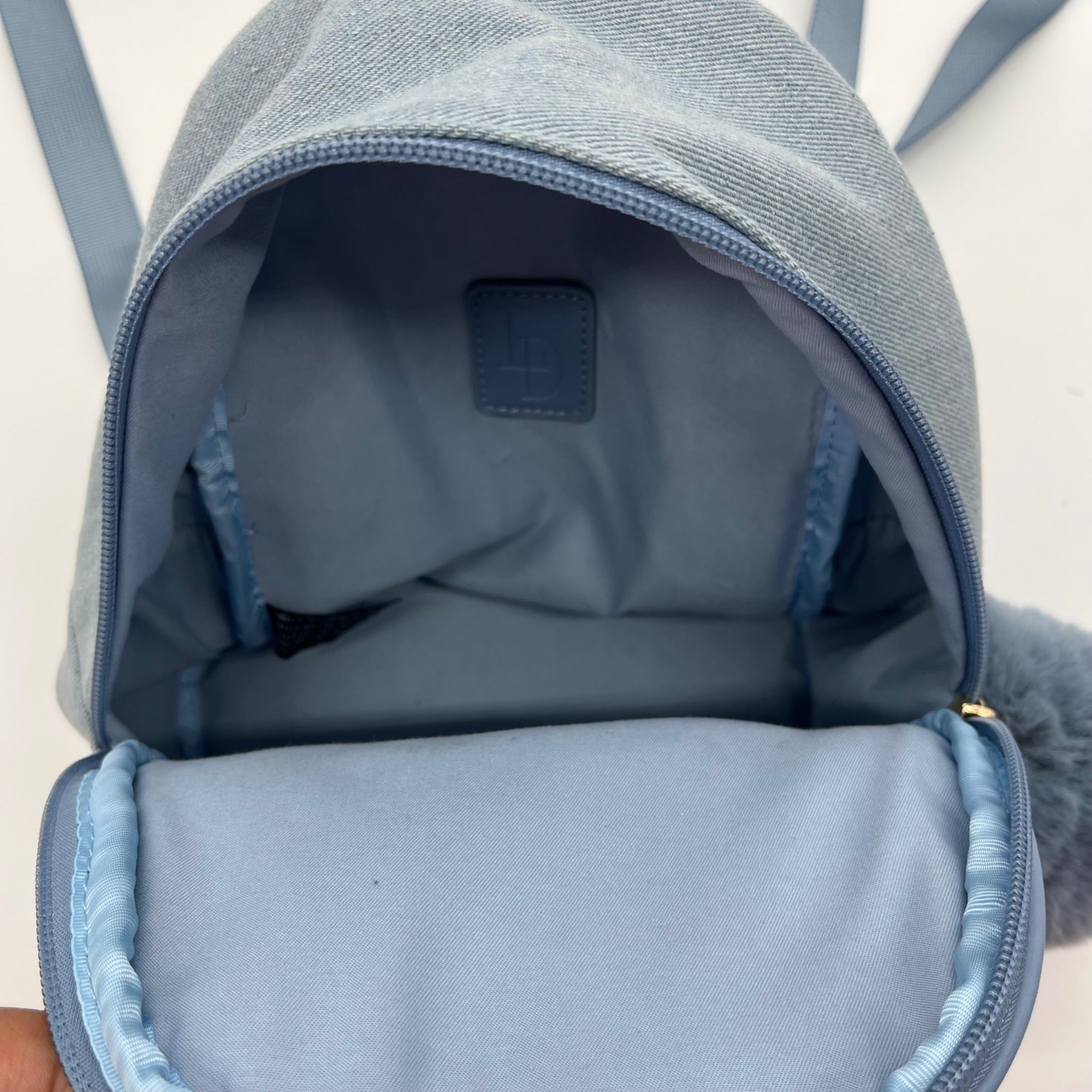 Like Dreams Light Denim Kingston Rhinestone Backpack