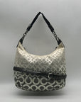 Coach Cream and Silver Slouchy Hobo Kristen Ombre Shoulder/Crossbody Bag16793