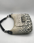 Coach Cream and Silver Slouchy Hobo Kristen Ombre Shoulder/Crossbody Bag16793