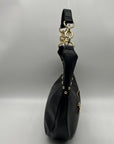 I.N.C. International Concepts Black Faux Leather Giannaa Medium Stud Hobo Bag