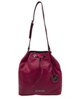 Michael Kors Deep Pink Pebbled Leather Jules Bucket Bag