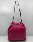 Michael Kors Deep Pink Pebbled Leather Jules Bucket Bag