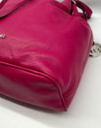 Michael Kors Deep Pink Pebbled Leather Jules Bucket Bag