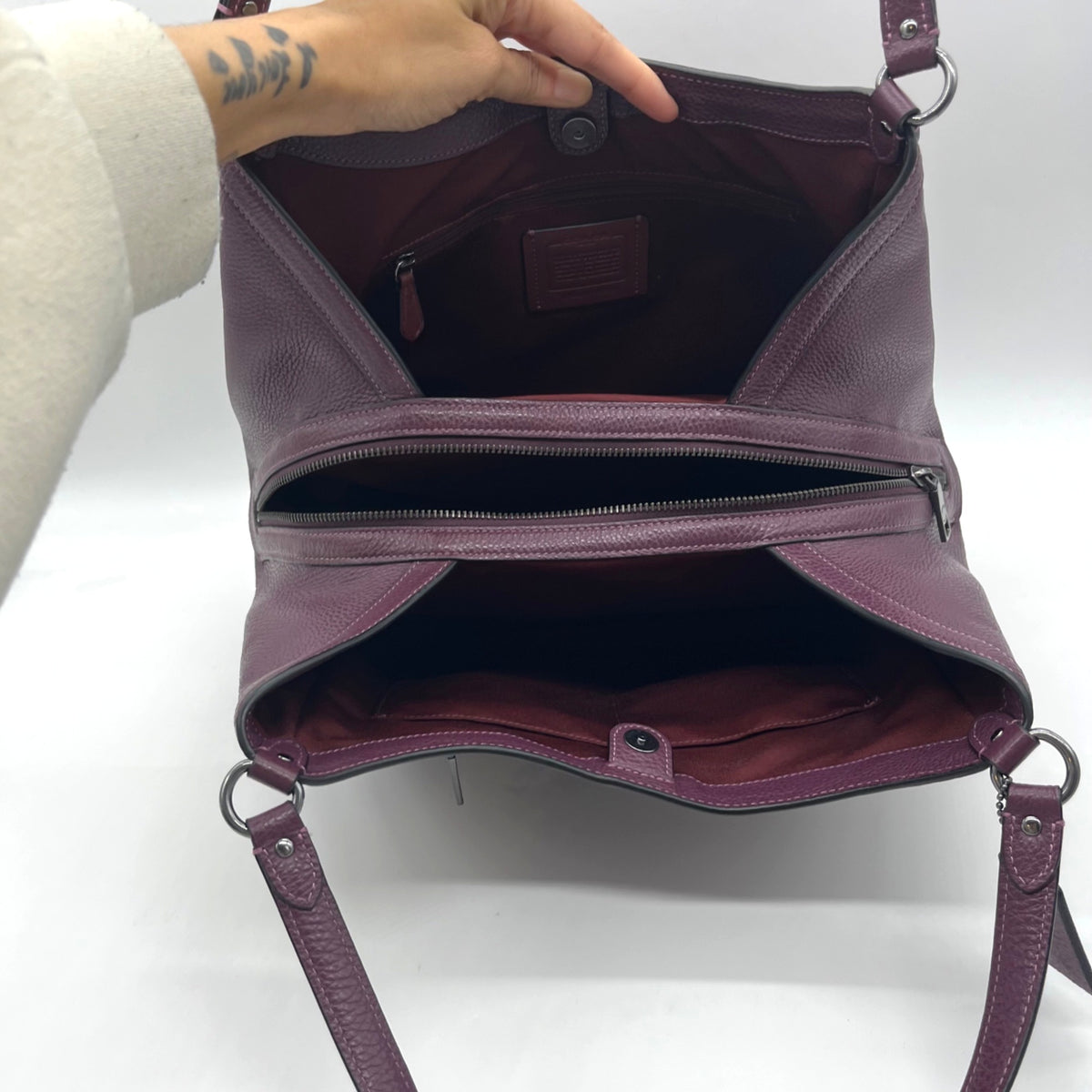 Coach Purple Leather Kristy Shoulder Bag  C6231