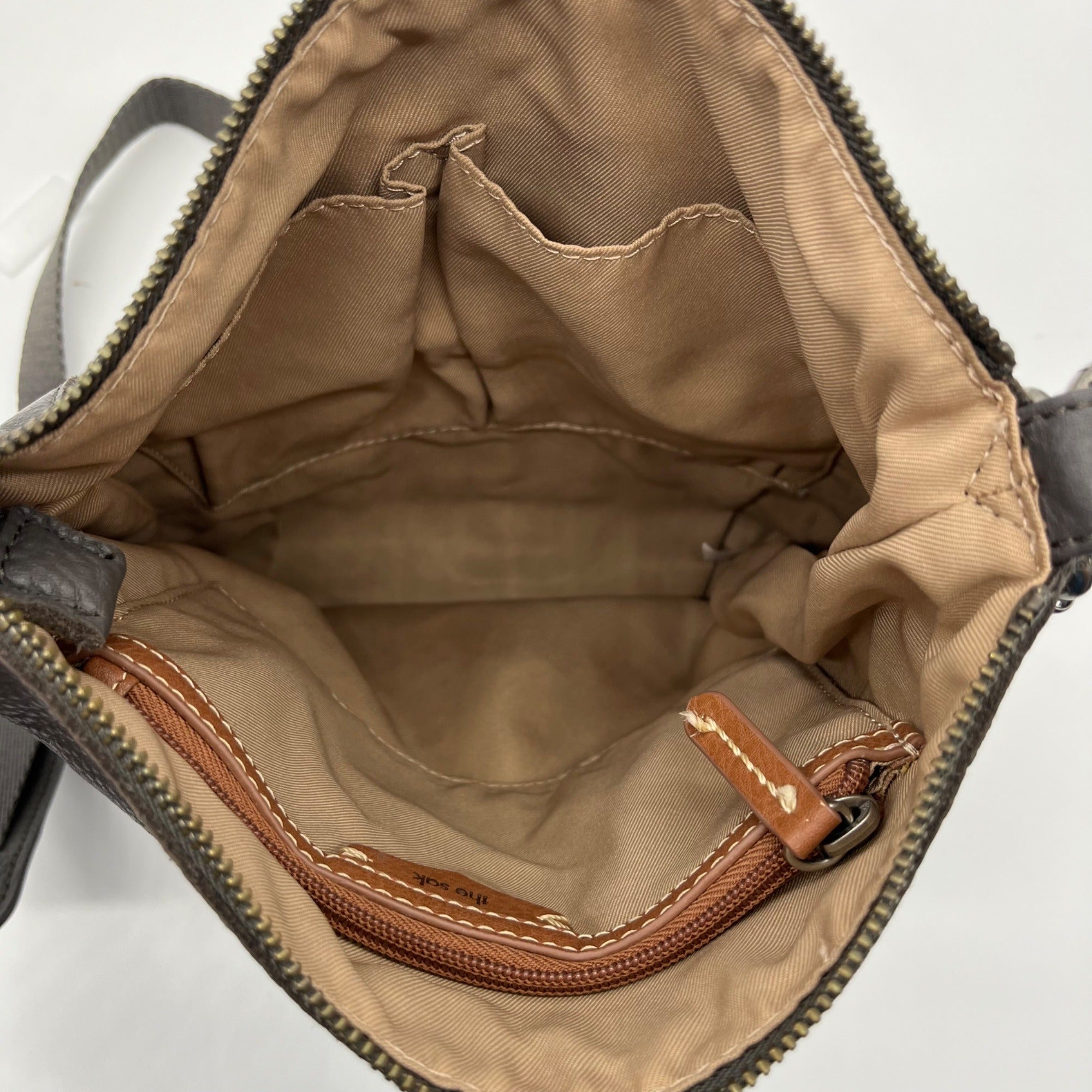 The Sak Slate Pebbled Leather Lucia Crossbody Bag