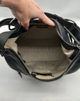 Dooney & Bourke Black Pebbled Leather East West Hobo Bag