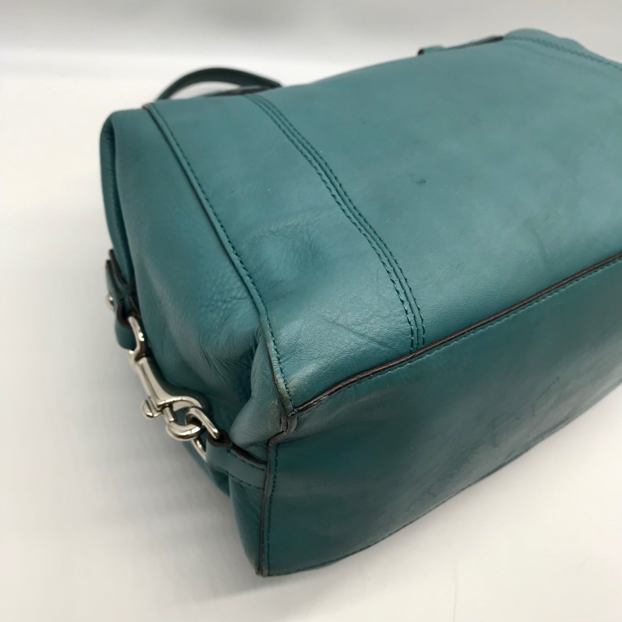 Coach Teal Leather Campbell Satchel Bag F24690