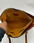 Patricia Nash Meka Cognac Leather Tote