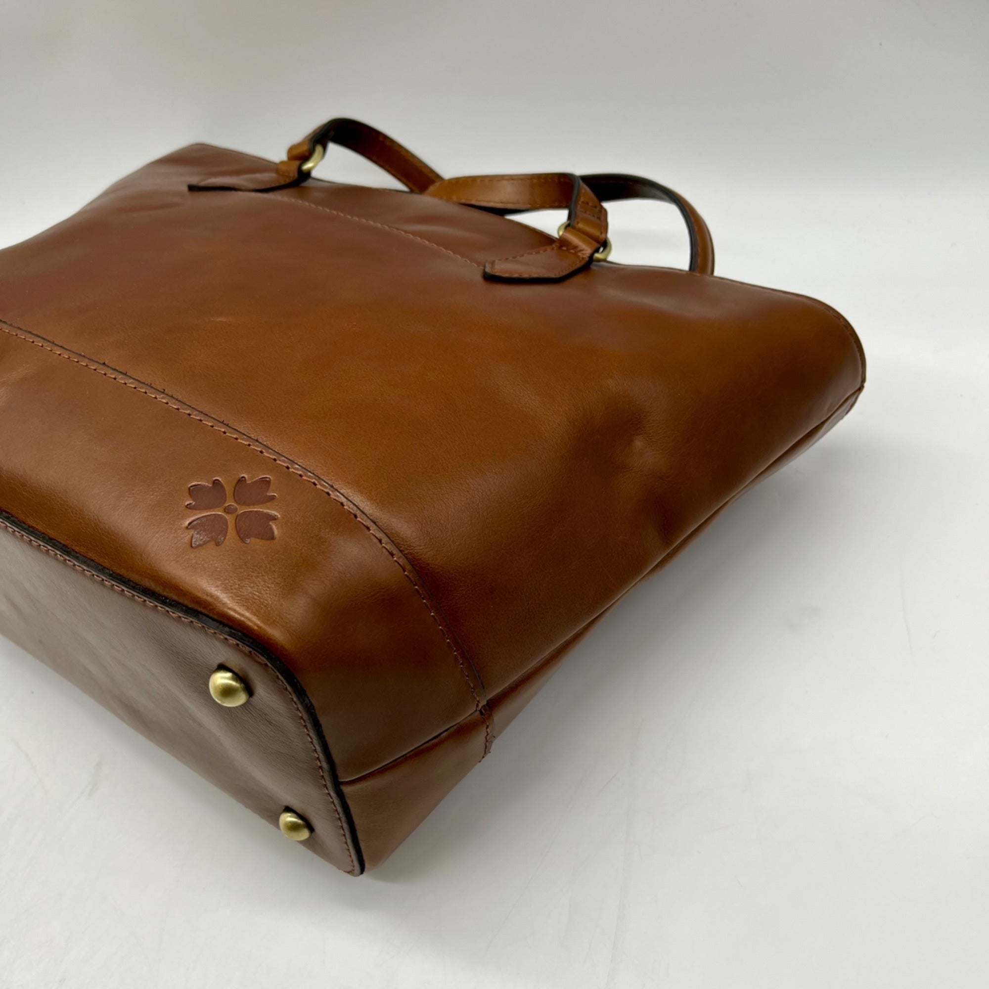 Patricia Nash Meka Cognac Leather Tote